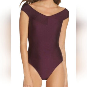 Ted Baker Raffae Bardot Off Shoulder One Piece Swimsuit S